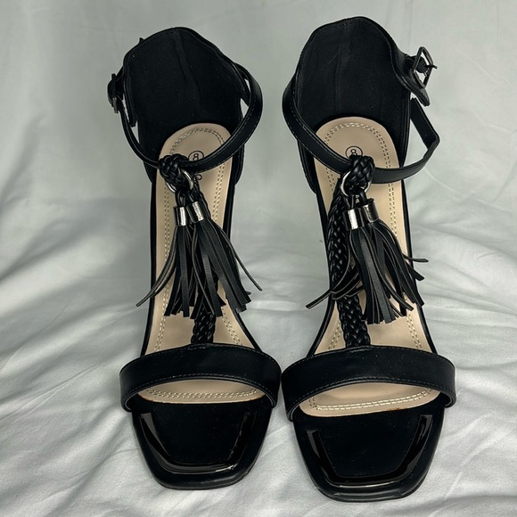 Sergio bari black heels size 8 - Picture 1 of 5